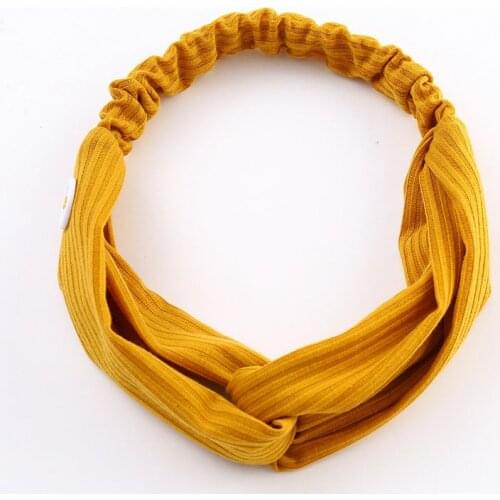 KENSHELLEY New Arrival Fashion Hair Ornament Sport Yoga Headband Sweat Wear Solid Color Stripe Button Hair Band For Women