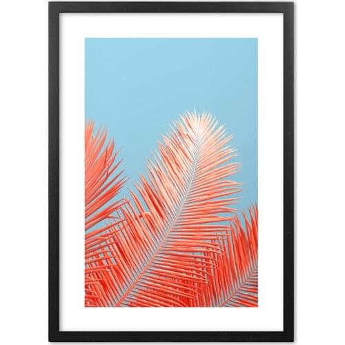 Orange Plant Palm Leaf Nordic Posters And Prints Wall Art Paper Painting Wall Pictures For Living Room Home Decor