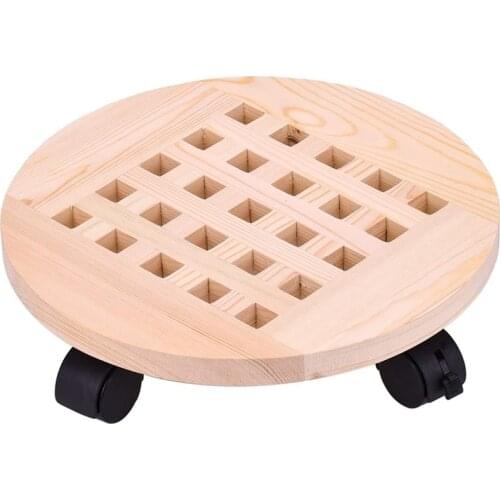 25/30/35cm Wooden Plant Stand Flower Pot Base Holder Stool For Indoor Outdoor Flower Pot Stand Bonsai Holder Home Balcony Tray