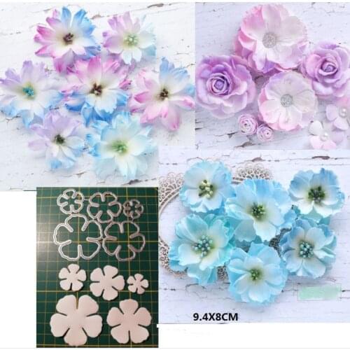 Five Petal Flower Metal Cutting Dies Stencil Scrapbooking DIY Album Stamp Paper M17D