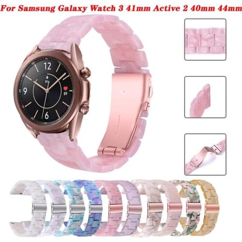 20mm Resin Strap Wirst Band For Samsung Galaxy Watch 42mm Active 2 40mm Smartwatch Galaxy Smart Watch 3 41mm Straps Accessories