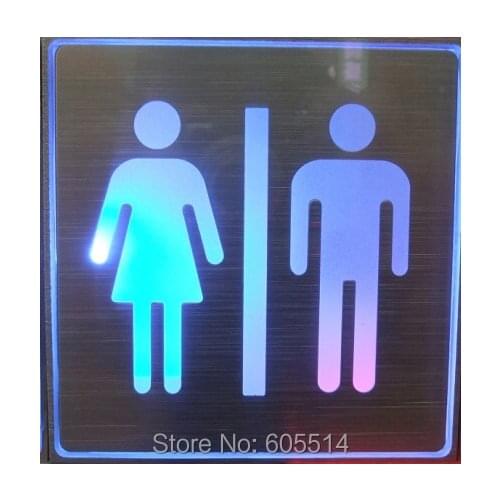 [Seven Neon]Free shipping 2sets 200*200*30mm square shape led singnal light led indicator for male/female washroom
