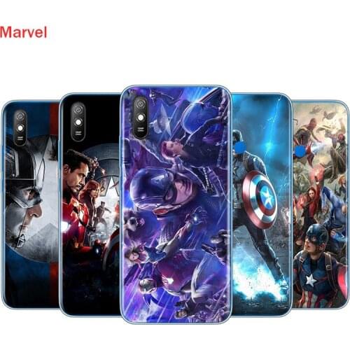 Silicone Cover Avengers Captain America For Xiaomi Redmi 9T 9 9C 9A 9AT 9i 8 8A 7 6 Pro 7A 6A 5 5A 4X Plus Phone Case