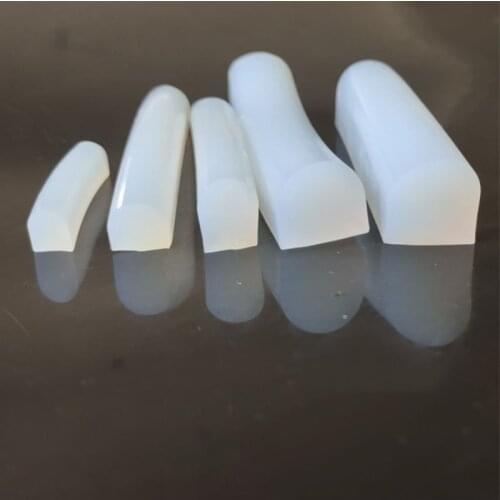 Silicone Rubber Solid D Half Round Sealing Strip Heat Insulation Bar White Translucent