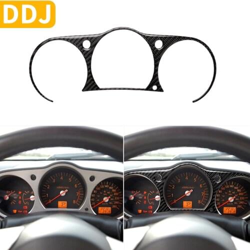 For Nissan 350Z Z33 Nismo 2003-2009 Speedometer Surround Frame Carbon Fiber Sticker Instrument Trim Modified Car Accessories