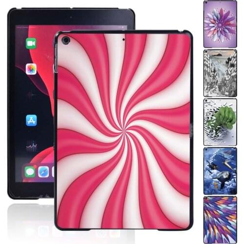 3D Series Tablet Hard Shell Cover Case For Apple IPad 8 2020 8th Gen 10.2 Inch Anti-fall Durable Plastic Protective Shell+Stylus