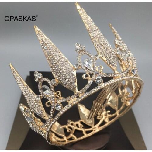 Jeweled Crowns Beautiful Headpiece Wedding Crown Wedding Tiaras Hair Accessories for Prom Birthday Costume Party PT