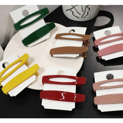 Stick Accessories 2Pcs Women Pin Fashion Hairpin Hair Acrylic Barrette Clip