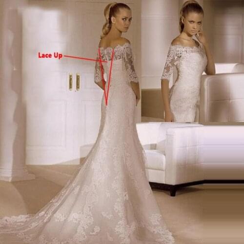 Beautiful Long Sleeve Lace Wedding Dress Mermaid Bridal Dresses Vestidos De Novia Sexy Robe De Mariage Bridal Gown Casamento