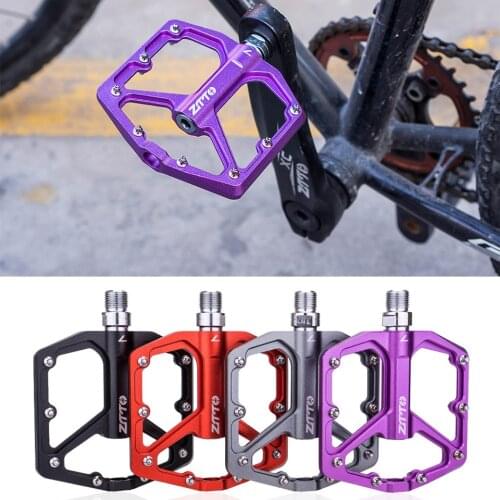 1 Pair Mountain Non-Slip Bike Pedals Platform Bicycle Flat Aluminum Alloy Pedals 9/16" 3 Bearings for Road MTB