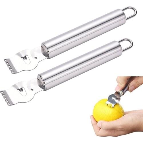 1pc Stainless Steel Grips Lime Zest Peeling Tool Fruit Peelers Lemon Orange Zester Grater