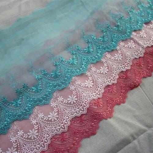 22cm 8.66"width (3yards/lot) Organza Based Embroidery Lace Trim,Lace Trim for Bridal Wedding~ Lace Accessories,Vintage Lace