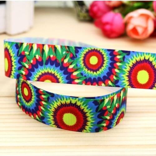 7/8'' Free shipping tie dye printed grosgrain ribbon hair bow headwear party decoration wholesale OEM 22mm H4864