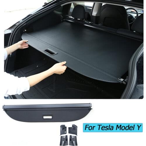 New For 2021 Tesla Model Y Trunk Curtains Partition Interior Modification Sunshade Partitions Aluminum Alloy