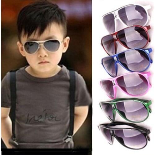 ANTI-UV Kids Sunglasses Child Boys Girls Shades Baby Goggles Glasses Outdoor Multi Frames Retro Children Sun Glasses Black Pink