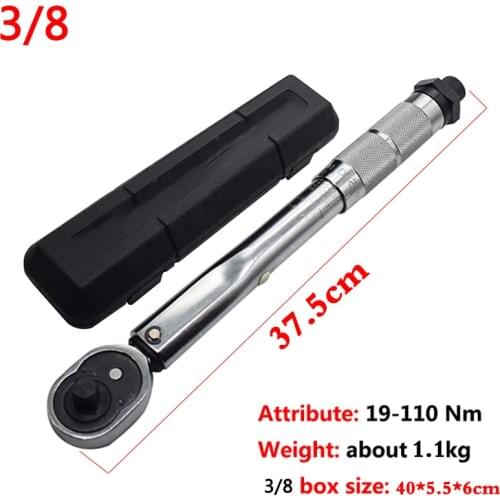 Torque Wrench Car Repair 3/8 Square Drive 19-110NM Two-Way Precise Ratchet Wrench Repair Spanner Key Hand Tools