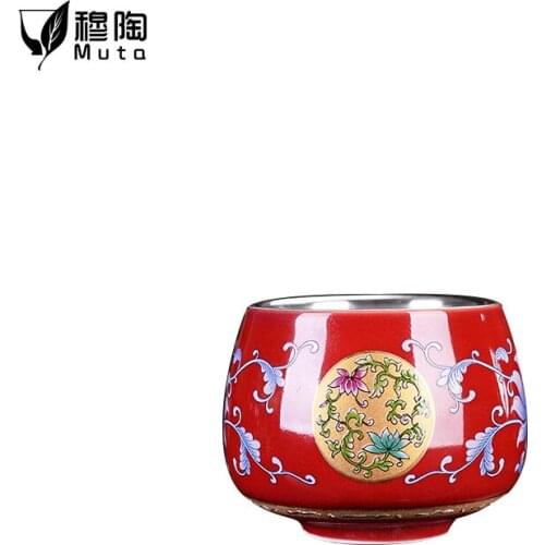 Porcelain teacup Chinese Handmade Ceramic Tea Set Teacup Master Cup Tea Bowl Drinkware portable Personal Single Cup teacups