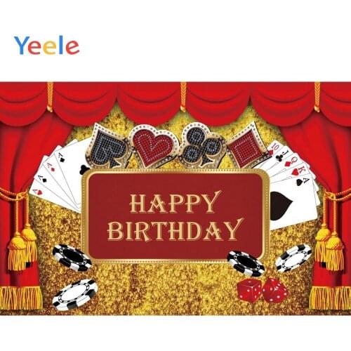 Yeele Casino Party Background Poker Las Vegas Party Birthday Backdrop Casino Night Photography Background Decorations Props