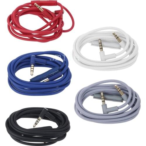 3.5mm Earphone Cable For Beats Studio 3 Solo2.0 pro Built-in Remote Microphone Headset 2 Plugs Extension Audio Cable