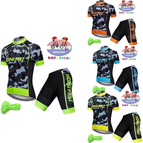 Camouflage New Kids Cycling Jersey 2021 Bike Jersey Shorts Boy Road Mountain MTB Bicycle Clothes Maillot Ropa Ciclismo Summer