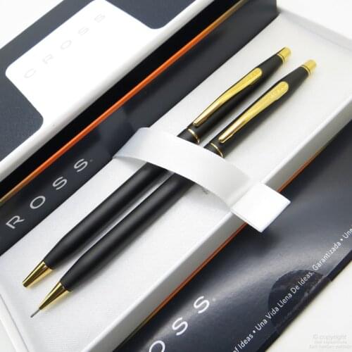 Cross 2501 Classic Century Classic Black Gold Ballpoint Pen + Tip Pen Set | Cross Pen | İsme Special Pen | Gift Pen Se
