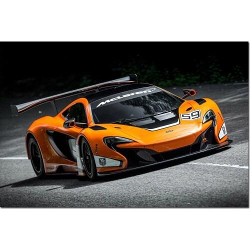 McLaren 650S GT3 Supercar Poster Canvas Cloth Fabric Print Painting for Home Decor Wall Art Picture