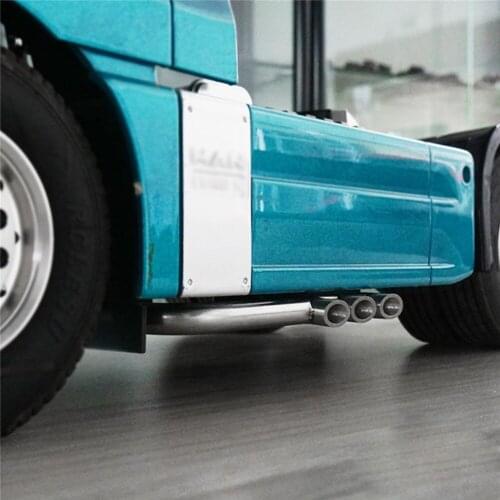 Metal Truck Tee Exhaust Pipe for 1/14 TAMITA Scania 1850 Truck Car DIY Model Car Upgrade Accessories
