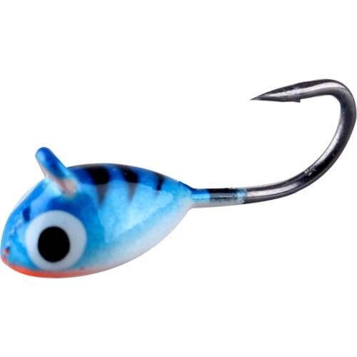 4/6Pcs 2cm 1.7g Lot Mini Fishing Lure Winter Ice Fishing Jig Head Hook Hard Lure Bait Wobbler Fishing Tackle