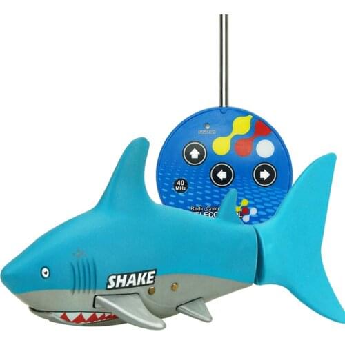 Mini Electronic Pet - Remote Control Rechargeable Shark Swim in Water, Blue