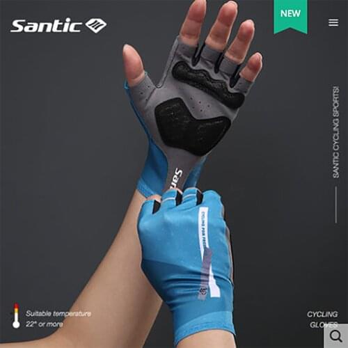 Santic Sendi off road short finger riding gloves new breathable non-slip bicycle half finger riding gloves