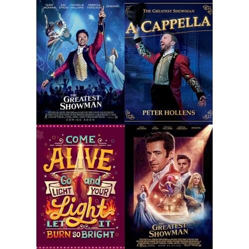 The greatest Showman Poster Clear Image Wall Stickers Home Decoration High Quality Prints White Coated Paper home art Brand