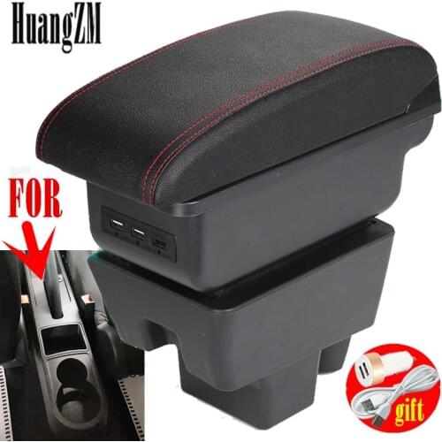 For Skoda RAPID Armrest Rapid Retrofit parts dedicated Car Armrest box Center Storage box car accessories Interior with 3USB