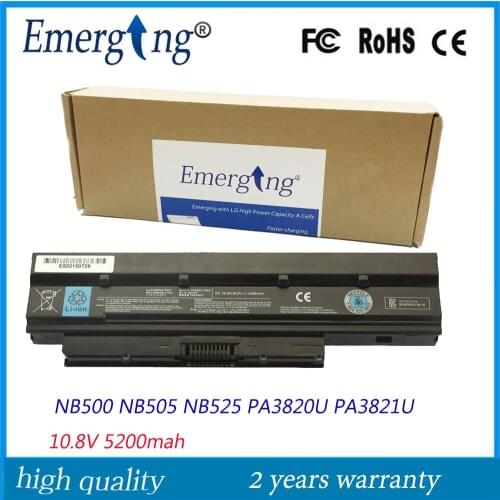 FUll Capacity 10.8V 4400mahHigh Quality New Laptop Battery for Toshiba Satellite T210D PA3820U-1BRS PA3821U NB500 NB505 NB525
