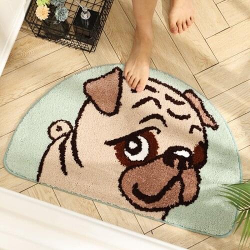 Semi-Circle Floor Mats Nordic Cute Bathroom Bedroom Carpet Area Rugs Welcome Doormat Home Decoration Cute Animal Bathroom Rug