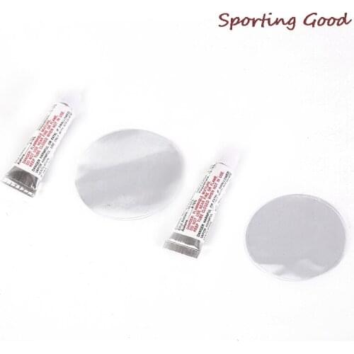 Swimming PVC Adhesive Inflatable Repair Glue Tube Patch Boat Yoga Ball Hot 1set (1xglue + 2xpatches/set)