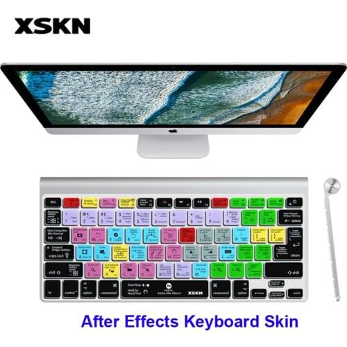 XSKN Adobe After Effects Shortcut Silicone Hotkeys Keyboard Skin Cover for Bluetooth Magic Keyboard