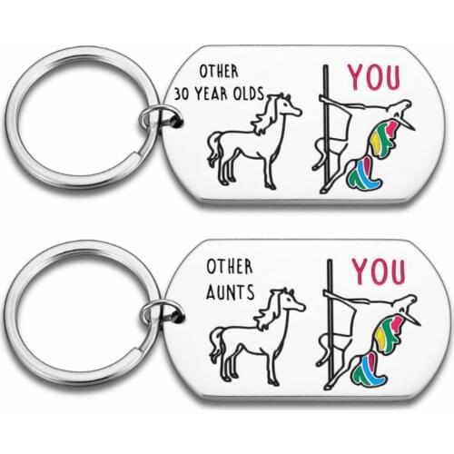 Encouragement Keychain Gift for Boss Lawyer Aunt Happy Birthday Keychain 30 Years Old Gift for Lover Friend Family Keyring Gift