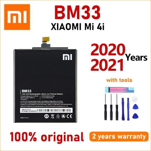 Xiao Mi New 100% Original 3120mAh BM33 Phone Battery For XIaomi Mi 4i MI4I Batteries Bateria With Gift Tools+Stickers