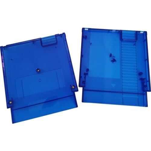 10/pcs Game Card Cartridge US Version Replacement Shell Plastic Case Protectors Cover for NES Transparent blue