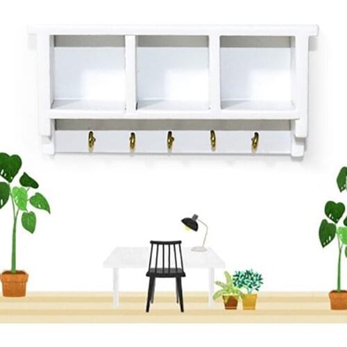 1 Pc 1/12 Dollhouse Miniature Kitchen Wall Mounted Shelf Rack Cabinet Hanger Hook