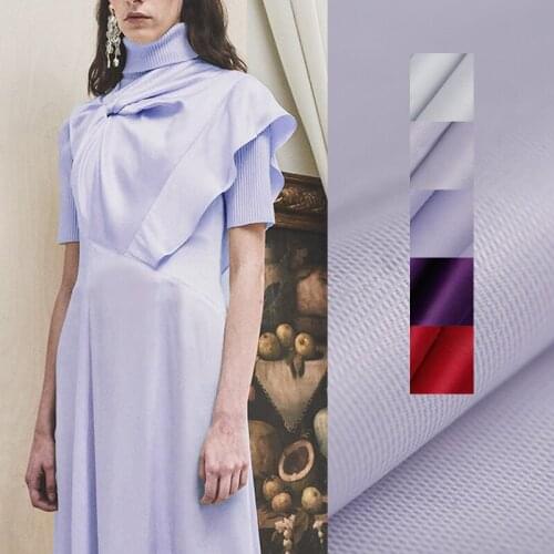 140CM Wide 220G/M Solid Color Red Purple Cotton Fabric for Summer Dress Jacket Pants E1103