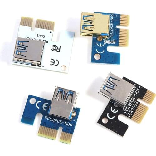 2PCS PCIE 1X to16X PCI-E 1X to USB to Video Graphics Card PCI-E Extension Card