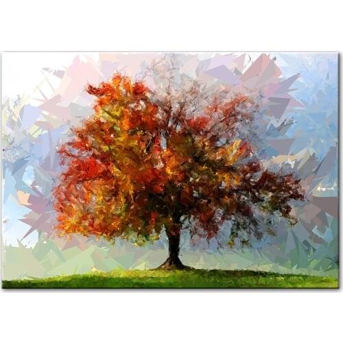 Abstract Tree Canvas Art Paintings For Living Room Wall Modern Landscape Pop Art Posters And Prints Cuadros Pictures Home Decor