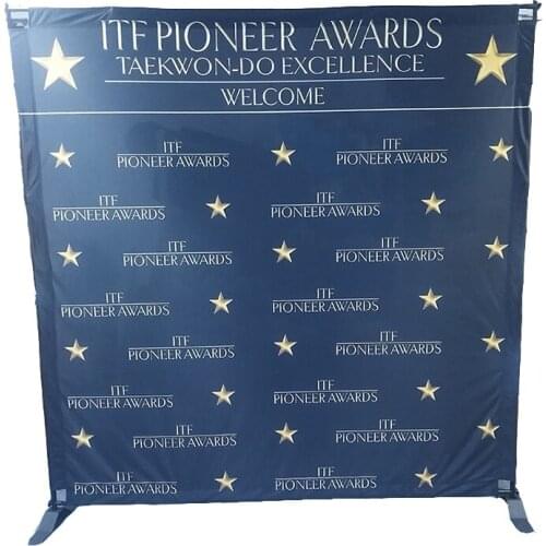 Free Shipping High Quality Telescopic Banner Stand Jumbo Background Display Fabric Banner