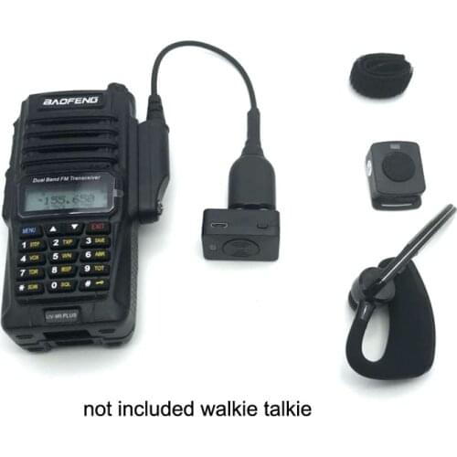 Wireless K-Head Bluetooth PTT Mic Headset with Change Cable Adapter For Baofeng UV-5R BF-9700 A-58 UV-XR GT-3WP UV-9R Plus Radio