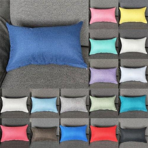 30*50cm Imitation Linen Pillow Cover Solid Smooth Decorative Pillow Cases Multicolor Waist Cushion Cover Fashion Pillowcase