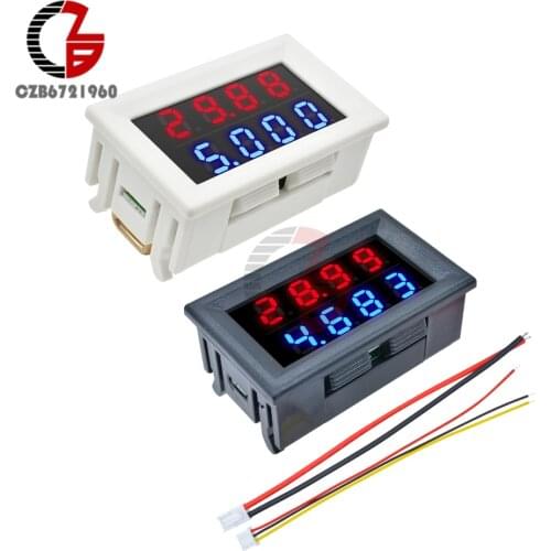 0.56" inch 0-200V 10A LED Digital Voltmeter Ammeter 4 Digit 5 Wire 3V 5V 12V 24V 48V Car Voltage Current Meter Volt Amp Tester