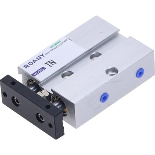 Double Rod Pneumatic Cylinder TN 20mm Bore 10/15/20/25/30/35/40/50/60/70/80/90/100/125/150mm Stroke Air Cylinder Aluminum Alloy