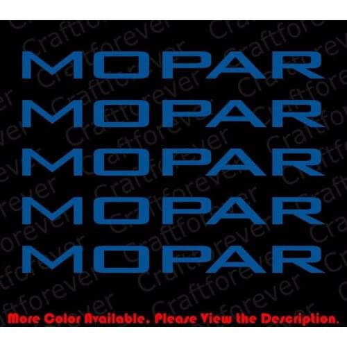 For (5Pcs) 5 pcs x MOPAR LOGO Wheel/Rim JDM Vinyl Graphic Car Window Decal DIE CUT RC044