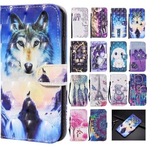 For Samsung A52 Case Leather Flip Wallet Cover no for Fundas Galaxy A 52 A32 A72 A42 5G Cute 3D Painted Etui Phone Protect Bag